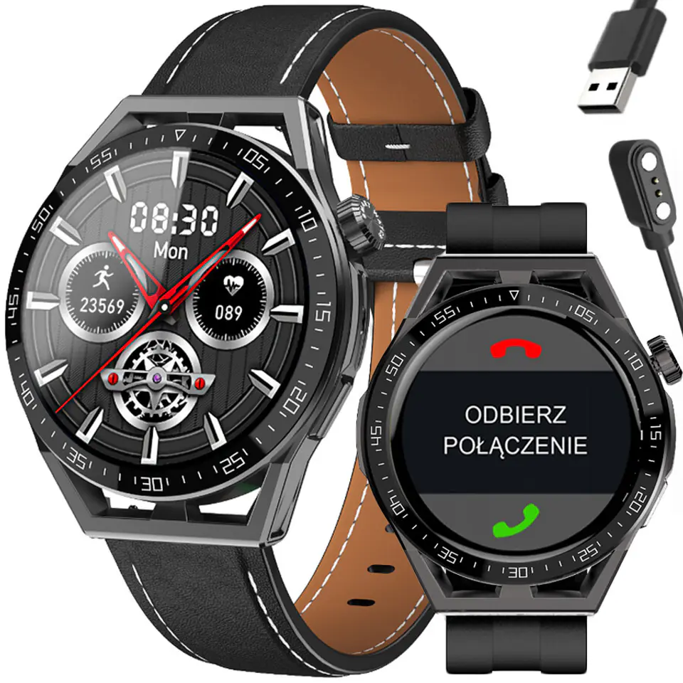 ⁨SMARTWATCH MĘSKI Rubicon RNCE88 - WYKONYWANIE POŁĄCZEŃ, WŁASNE TARCZE (sr033d)⁩ w sklepie Wasserman.eu