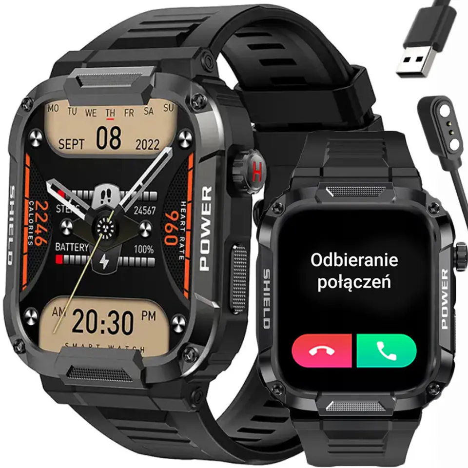 ⁨SMARTWATCH MĘSKI Rubicon RNCF07 - WYKONYWANIE POŁĄCZEŃ - BLUETOOTH CALL (sr052a)⁩ w sklepie Wasserman.eu