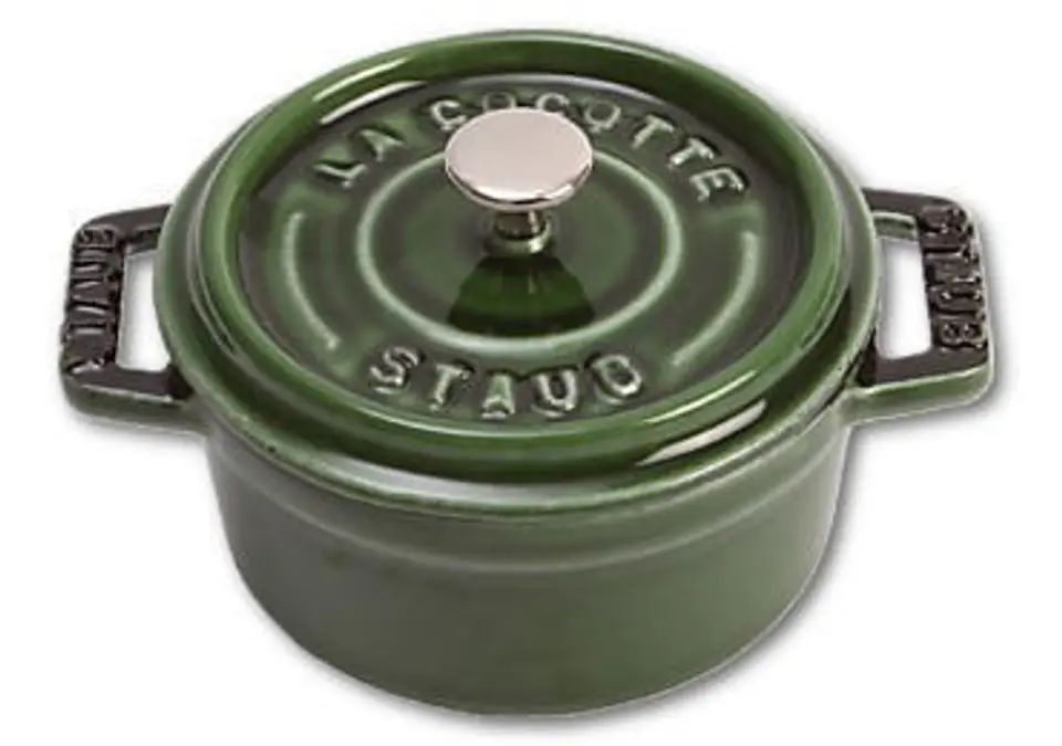 ⁨Staub Mini Round Cast Iron Pot - 250 ml, Green⁩ at Wasserman.eu