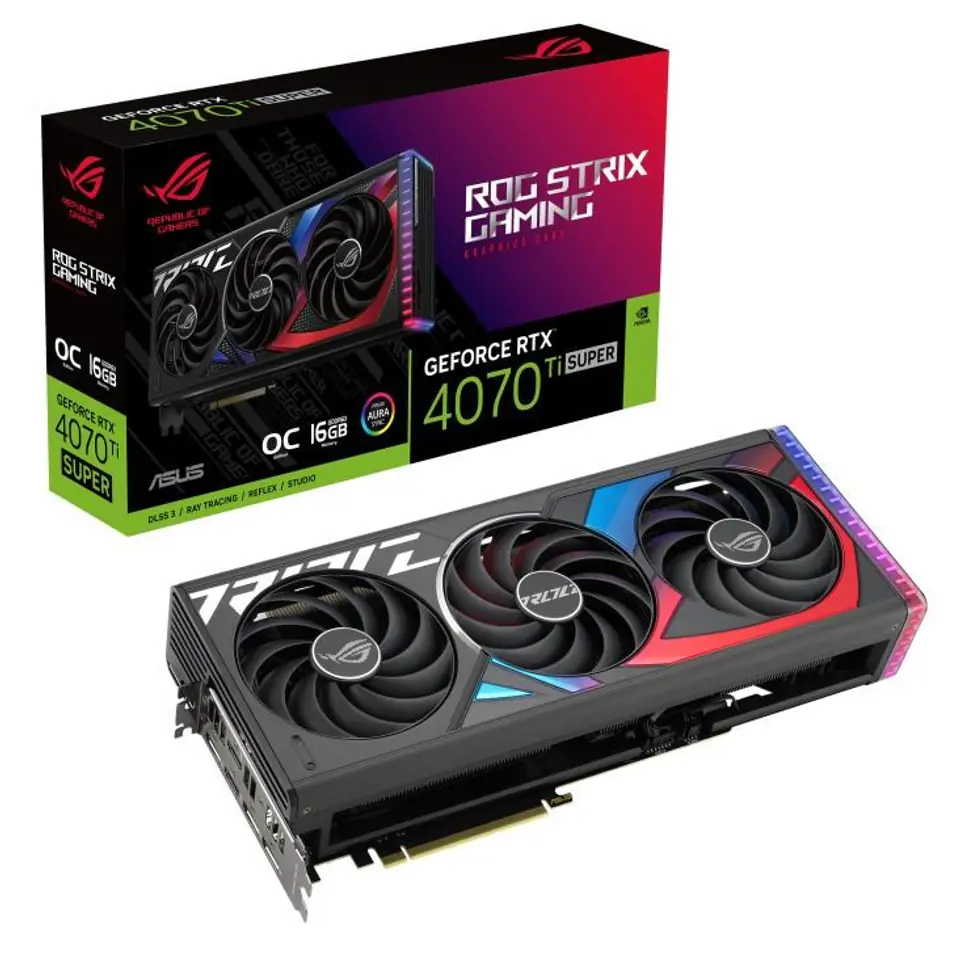 ⁨Karta graficzna ASUS ROG Strix RTX 4070 Ti SUPER OC 16GB GAMING⁩ w sklepie Wasserman.eu