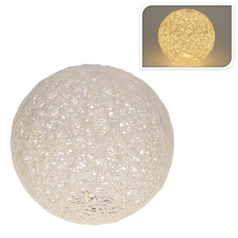 Lampka ozdobna Kula Led biała 20 cm w sklepie Wasserman.eu