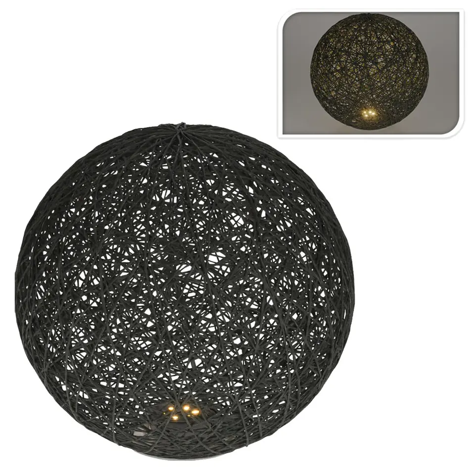 Lampka ozdobna Kula Led szara 20 cm w sklepie Wasserman.eu