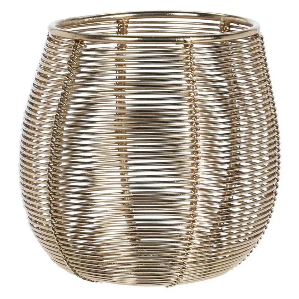 ⁨Metal wire lantern gold 10 cm⁩ at Wasserman.eu