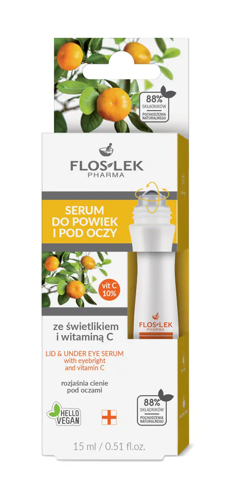 ⁨FLOSLEK Oczy Serum do powiek i pod oczy ze świetlikiem i witaminą C 15 ml⁩ w sklepie Wasserman.eu