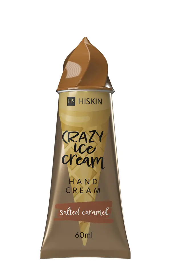 ⁨HISKIN Crazy Ice Cream Krem do rąk - Salted Caramel 60 ml⁩ w sklepie Wasserman.eu