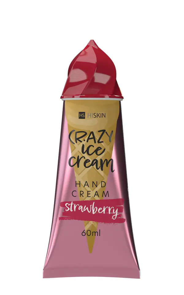 ⁨HISKIN Crazy Ice Cream Krem do rąk - Strawberry 60ml⁩ w sklepie Wasserman.eu