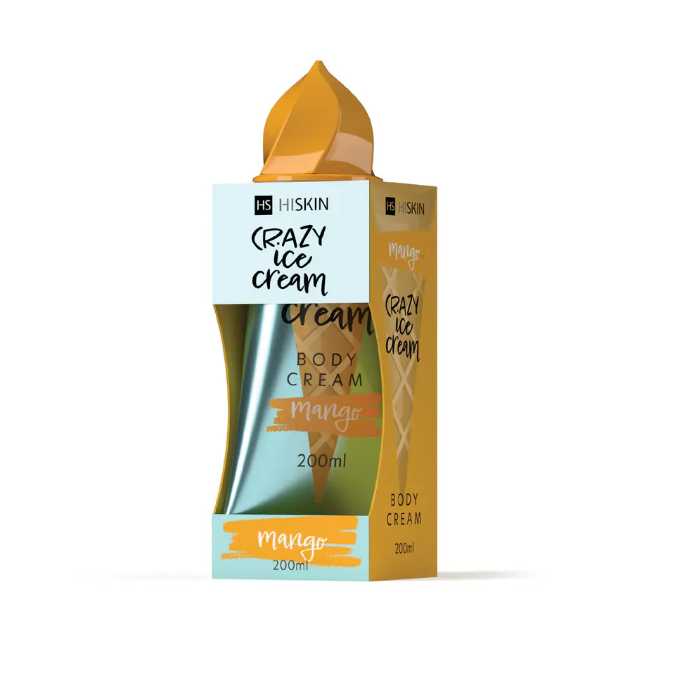 ⁨HISKIN Crazy Ice Cream Krem do ciała - Mango 200 ml⁩ w sklepie Wasserman.eu