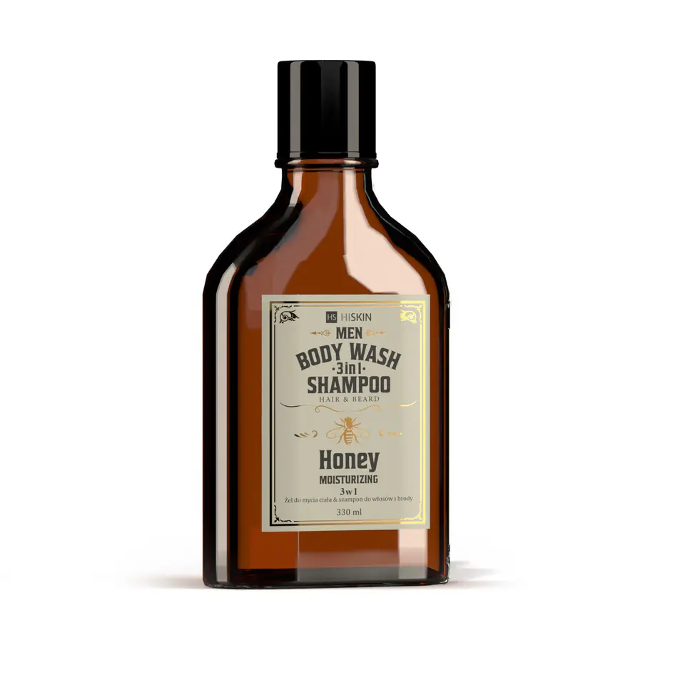 ⁨HISKIN Men Whisky Żel do mycia ciała i szampon do włosów i brody 3w1 - Honey 330 ml⁩ w sklepie Wasserman.eu
