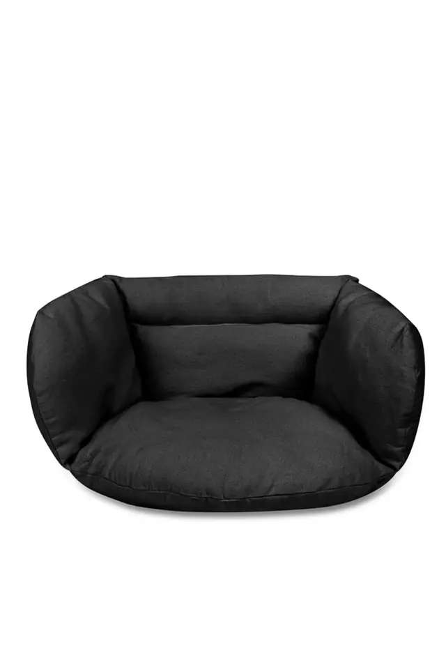 ⁨Poduszka LUARO na huśtawkę wiszącą bocianie gniazdo miękka czarna⁩ w sklepie Wasserman.eu