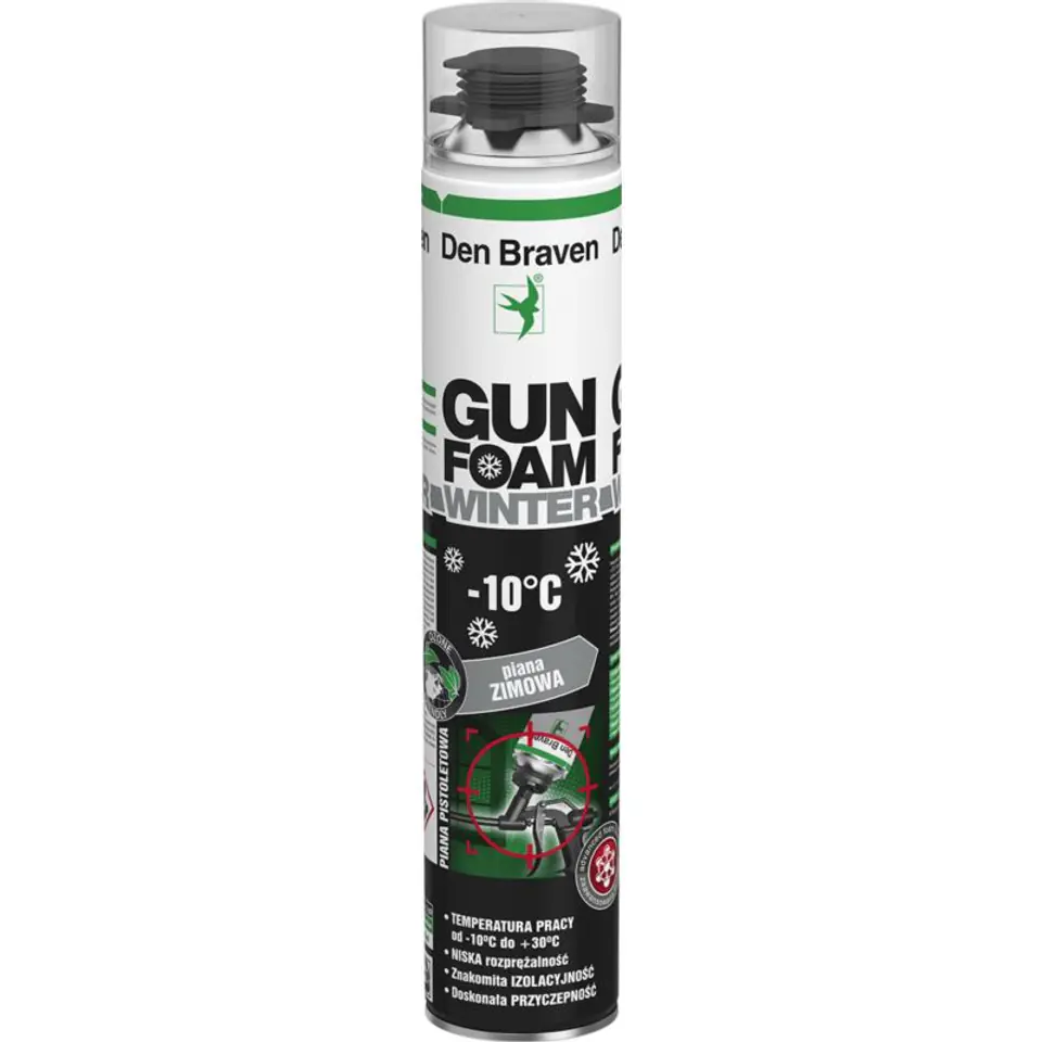 ⁨PIANA PIANKA MONTAŻOWA GUNFOAM WINTER -10C 750ML PISTOLET ZIMA PO TERMINIE WAŻNOŚCI⁩ w sklepie Wasserman.eu