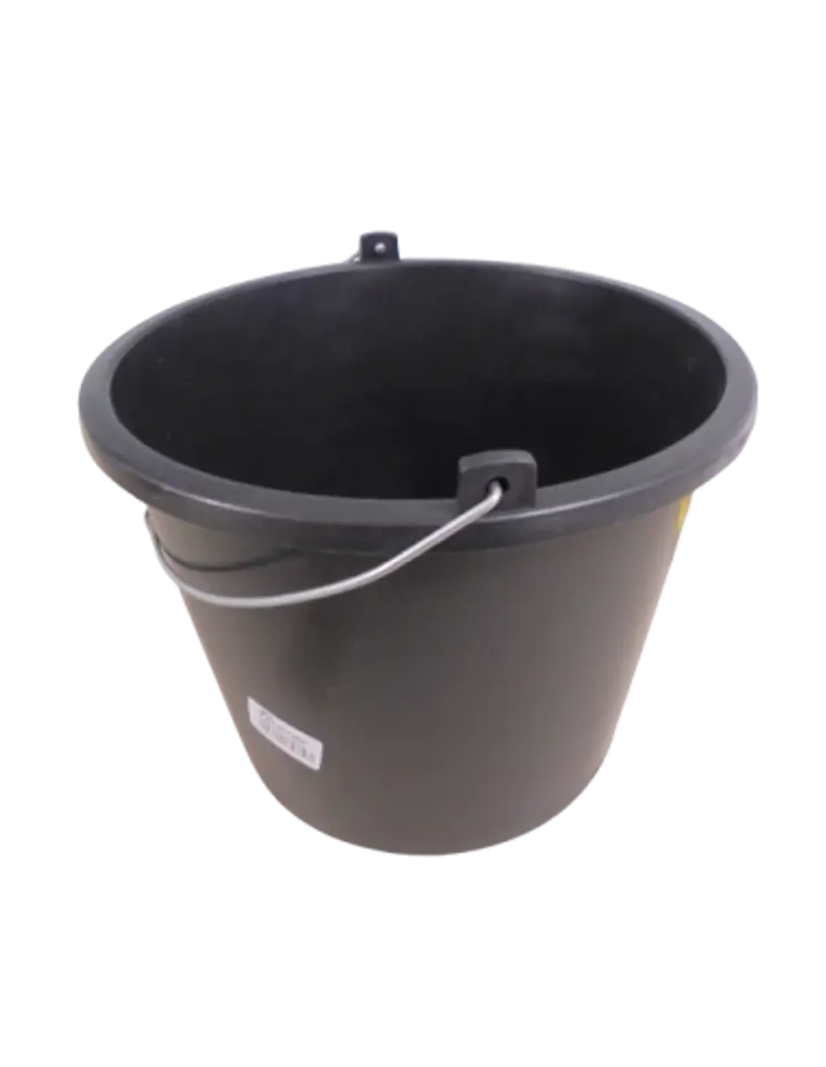 ⁨12L black construction bucket with handle⁩ at Wasserman.eu