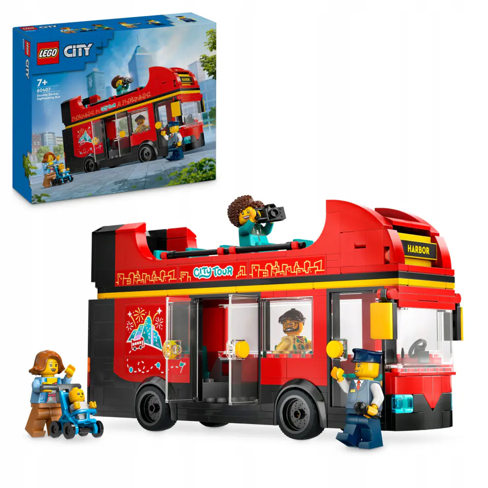 ⁨LEGO CITY Czerwony, piętrowy autokar 60407⁩ w sklepie Wasserman.eu