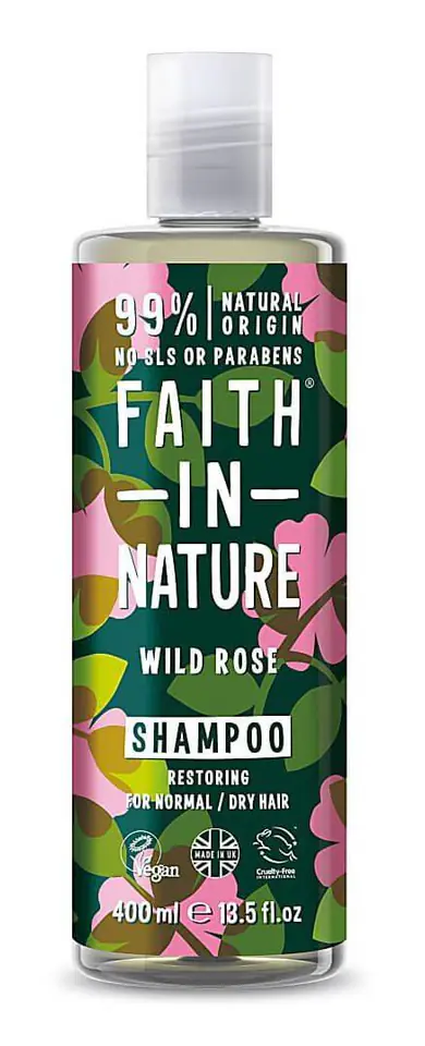 ⁨Faith In Nature Wild Rose Szampon do Włosów 400 ml⁩ w sklepie Wasserman.eu