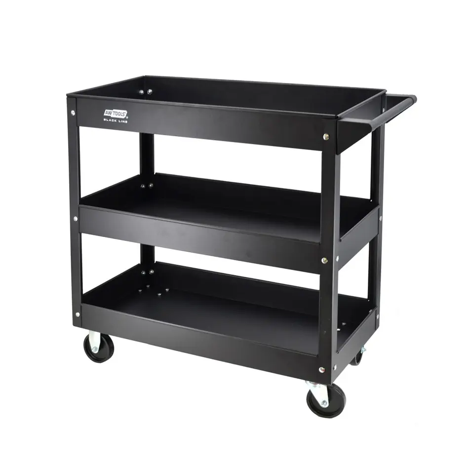 ⁨AWTOOLS METAL WORKSHOP TROLLEY 3 TIERS⁩ at Wasserman.eu