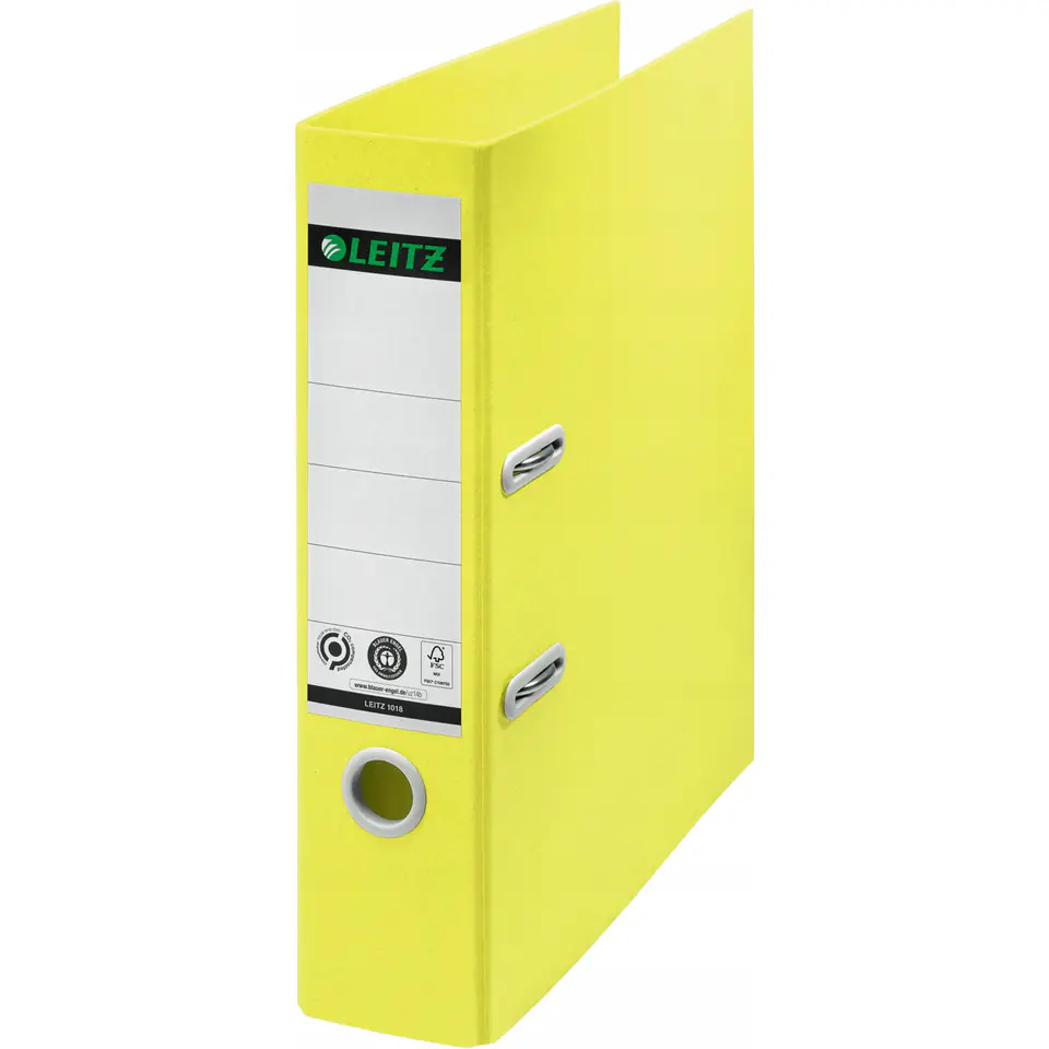 ⁨Segregator 180 Recycle A4 80mm żółty 10180015 LEITZ⁩ w sklepie Wasserman.eu