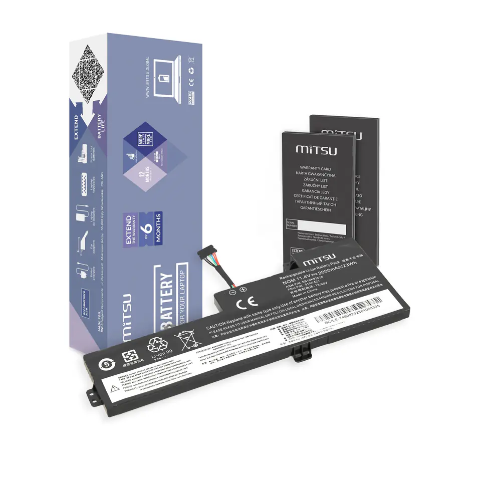 ⁨Bateria Mitsu do Lenovo ThinkPad T470, T480 - wewnętrzna⁩ w sklepie Wasserman.eu