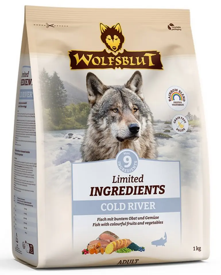 ⁨Wolfsblut Dog Limited Ingredients Cold River - pstrąg i bataty 1kg⁩ w sklepie Wasserman.eu