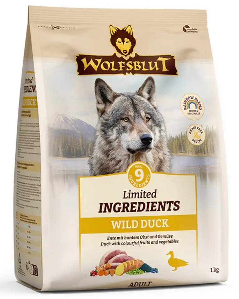 ⁨Wolfsblut Dog Limited Ingredients Wild Duck - kaczka i ziemniaki 1kg⁩ w sklepie Wasserman.eu