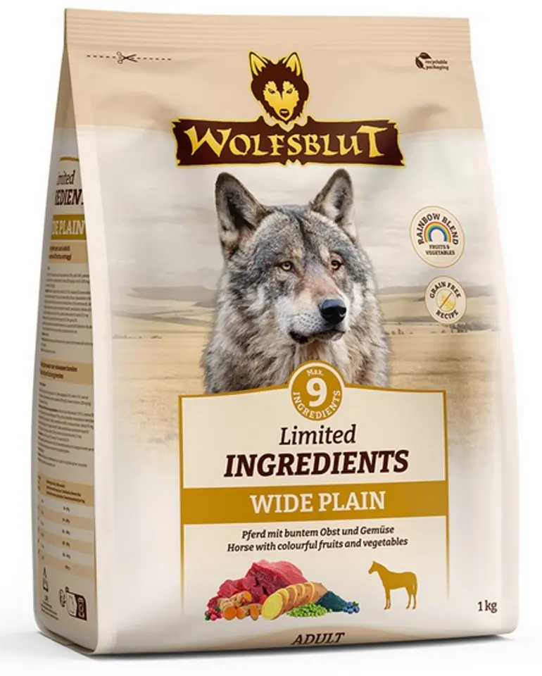 ⁨Wolfsblut Dog Limited Ingredients Wide Plain - konina i bataty 1kg⁩ w sklepie Wasserman.eu