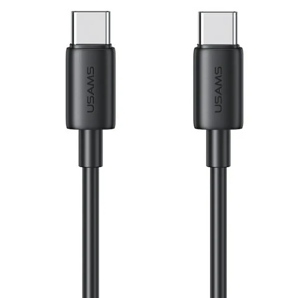 ⁨USAMS Kabel USB-C na USB-C 60W 1m Fast Charging YD Series czarny/black SJ711USB01(US-SJ711)⁩ w sklepie Wasserman.eu