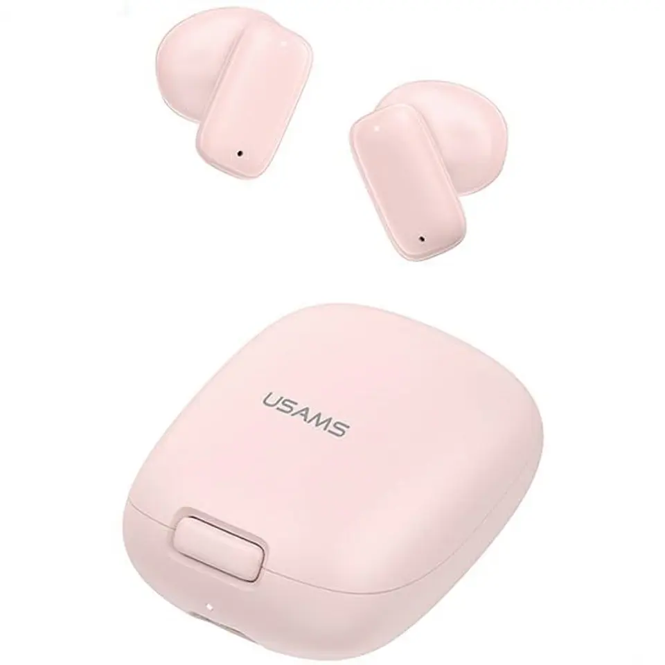 ⁨USAMS Słuchawki Bluetooth 5.3 TWS ID Series bezprzewodowe różowy/pink BHUID04 (ID25)⁩ w sklepie Wasserman.eu