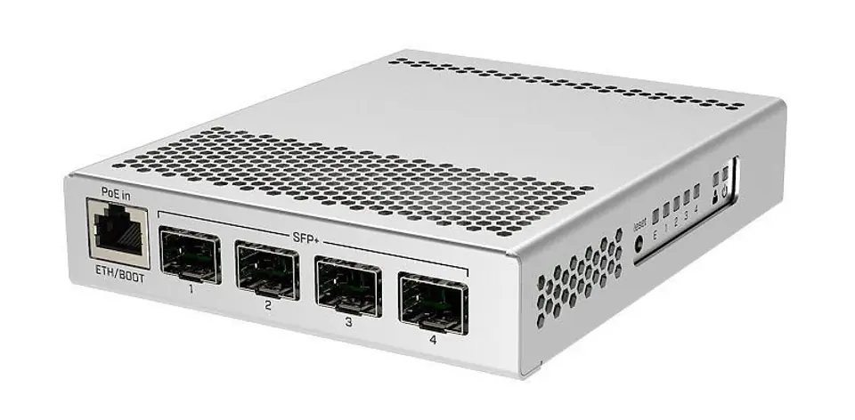 ⁨MikroTik Switch 1xGbE 4xSFP+ CRS305-1G-4S+I⁩ at Wasserman.eu