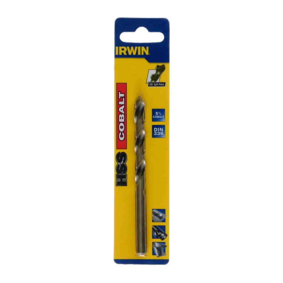 ⁨WIERTŁO DO METALU 5,0mm KOBALTOWE HSS-CO TUBUS (1szt.) IRWIN⁩ w sklepie Wasserman.eu