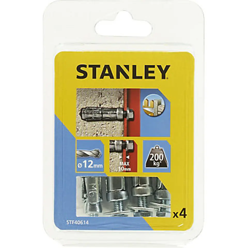 ⁨Kotwa do materiałów pełnych 12x45mm (4szt.) STANLEY FATMAX⁩ w sklepie Wasserman.eu