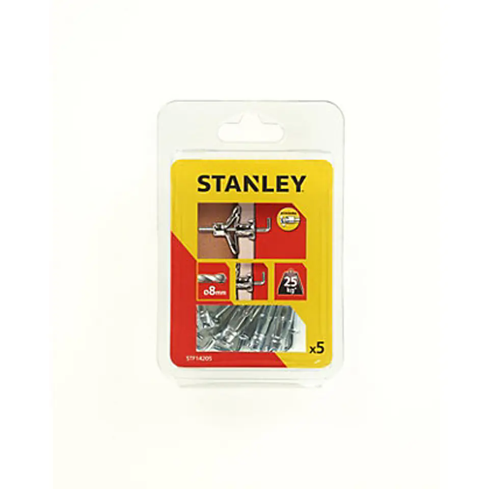 ⁨Kotwa metalowa do pustych przestrzeni hakowa 8mm 8x33 (5szt.) STANLEY FATMAX⁩ w sklepie Wasserman.eu