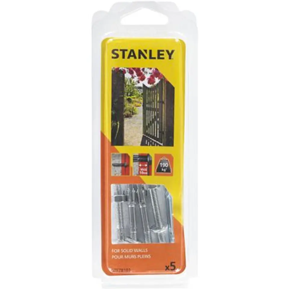 ⁨Zestaw do mocowania bram, kotwy 10mm (5szt.) STANLEY FATMAX⁩ w sklepie Wasserman.eu