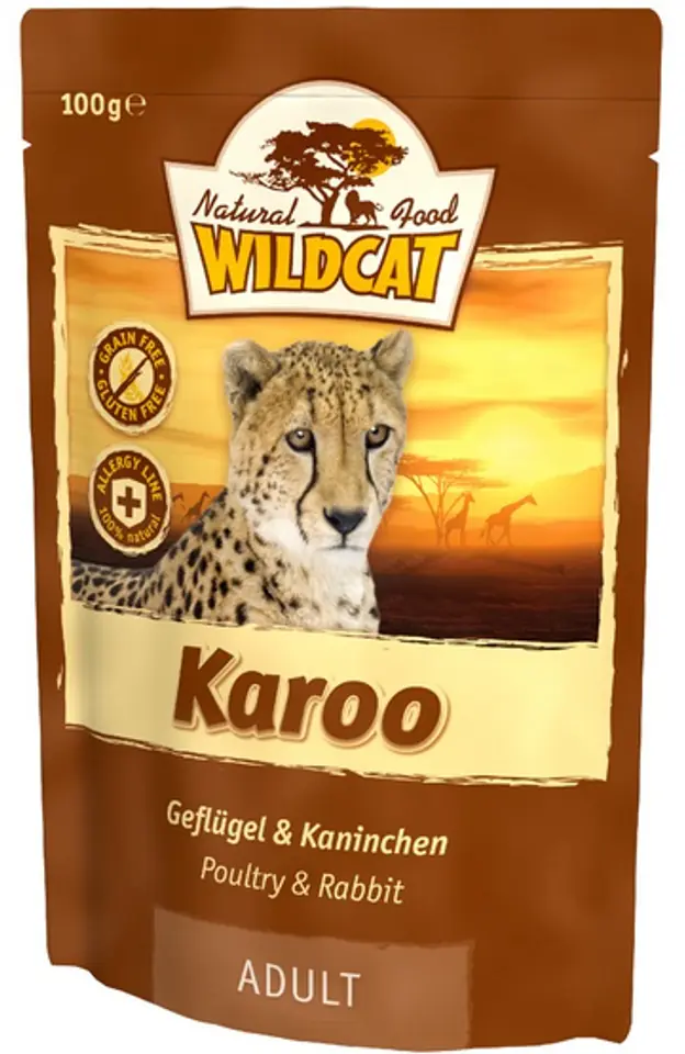 ⁨Wildcat Karoo - królik i drób saszetka 100g⁩ w sklepie Wasserman.eu