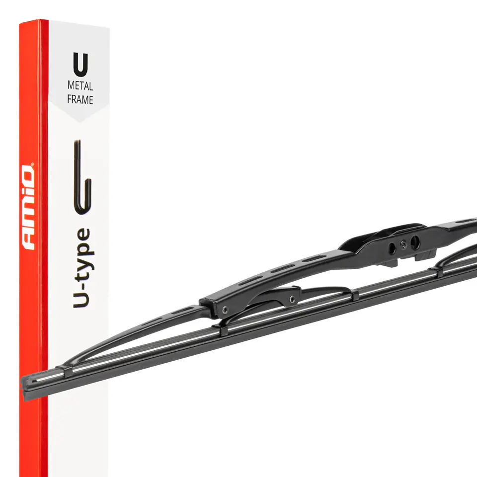 ⁨Wycieraczka samochodowa szkieletowa metalowa u-type uniwersalna 11" 280 mm 28 cm amio-04001⁩ w sklepie Wasserman.eu