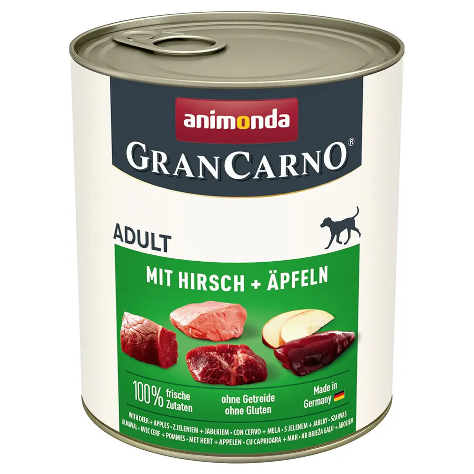 ⁨ANIMONDA GranCarno Adult Deer and apple - wet dog food - 800g⁩ at Wasserman.eu