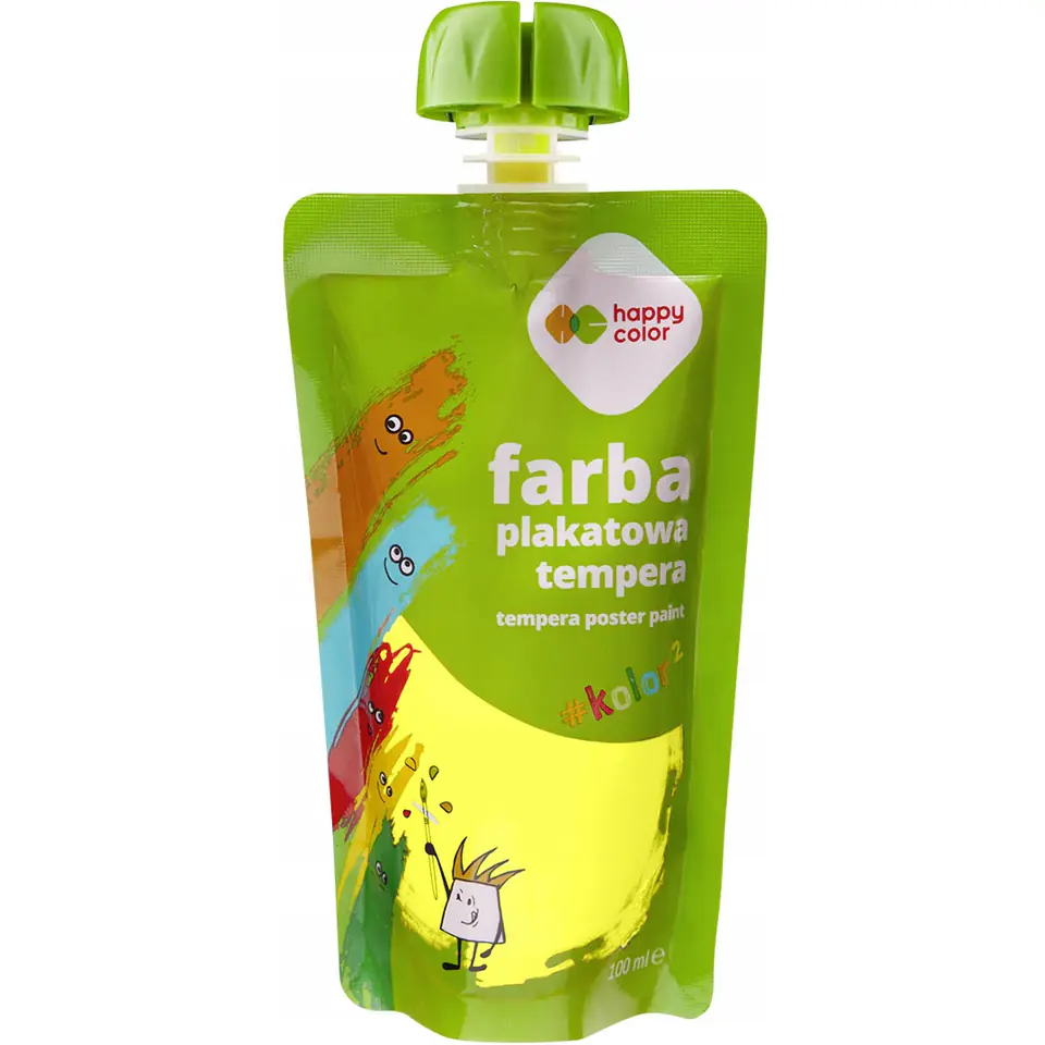 ⁨Farba plakatowa tempera żółta 100ml HA 3310 0100-1 HAPPY COLOR⁩ w sklepie Wasserman.eu