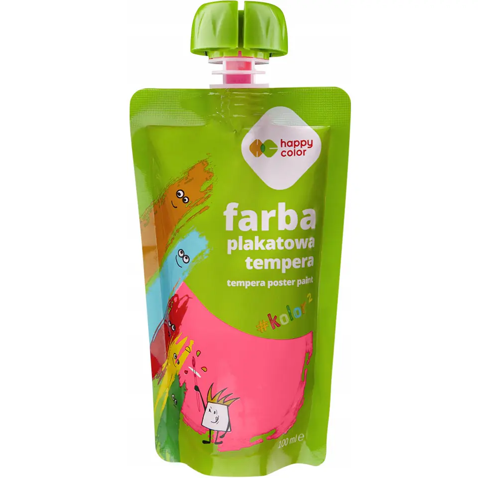 ⁨Farba plakatowa tempera różowa 100ml HA 3310 0100-20 HAPPY COLOR⁩ w sklepie Wasserman.eu