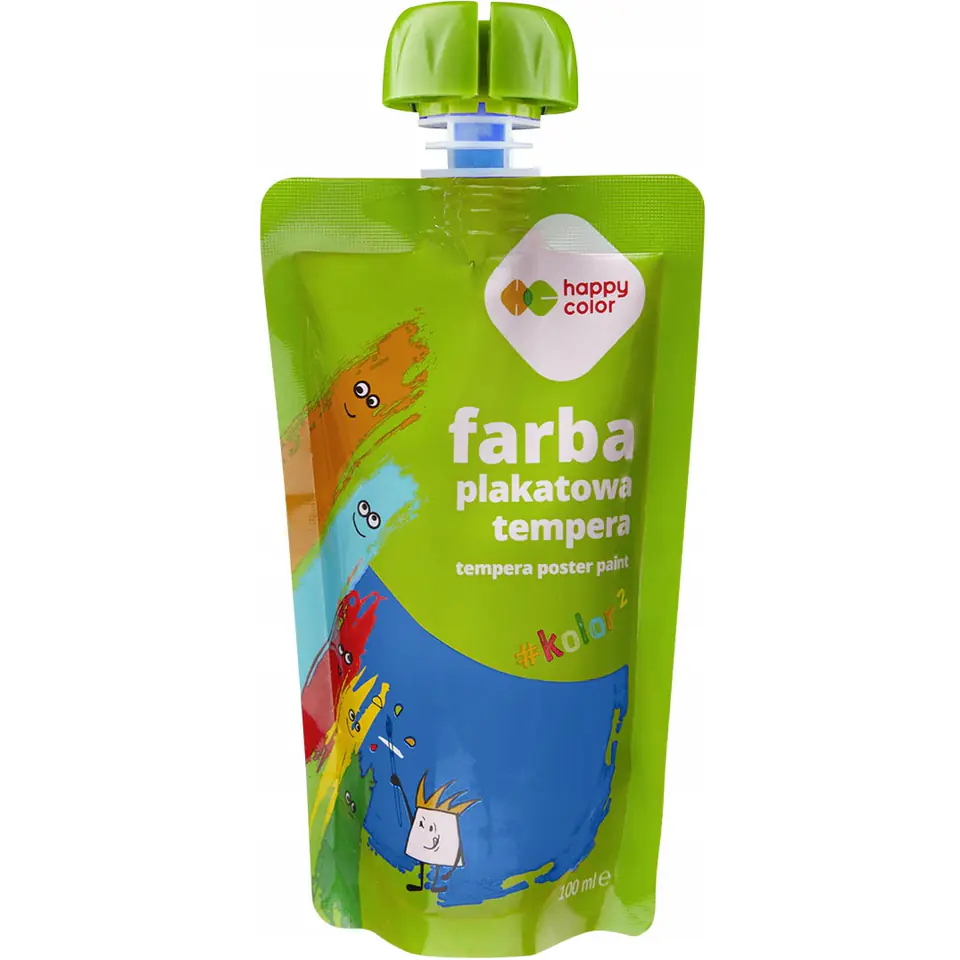 ⁨Farba plakatowa tempera niebieska 100ml HA 3310 0100-3 HAPPY COLOR⁩ w sklepie Wasserman.eu