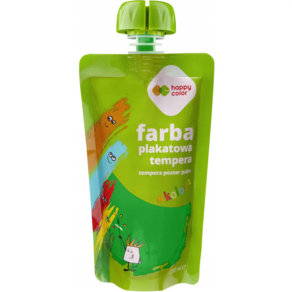 ⁨Farba plakatowa tempera zielona 100ml HA 3310 0100-5 HAPPY COLOR⁩ w sklepie Wasserman.eu