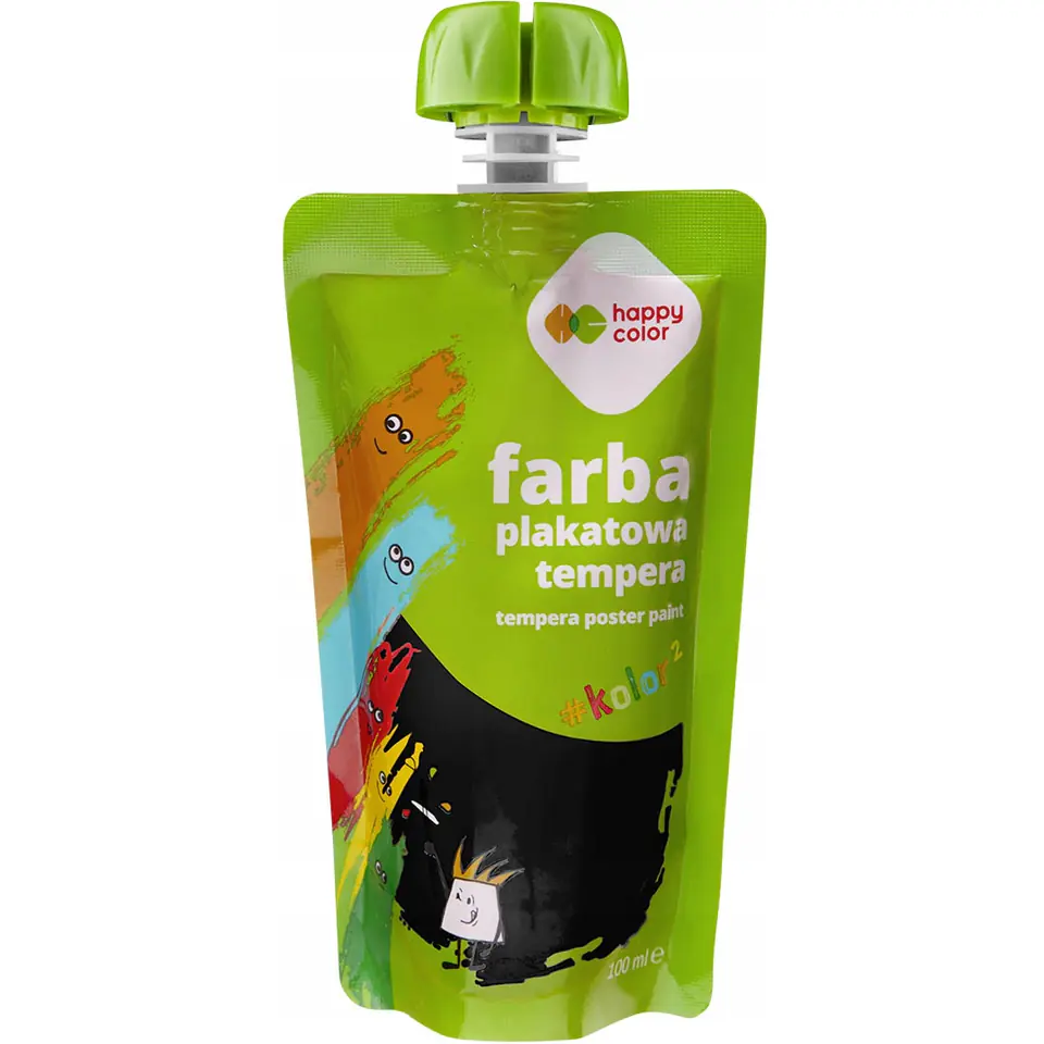 ⁨Farba plakatowa tempera czarna 100ml HA 3310 0100-9 HAPPY COLOR⁩ w sklepie Wasserman.eu