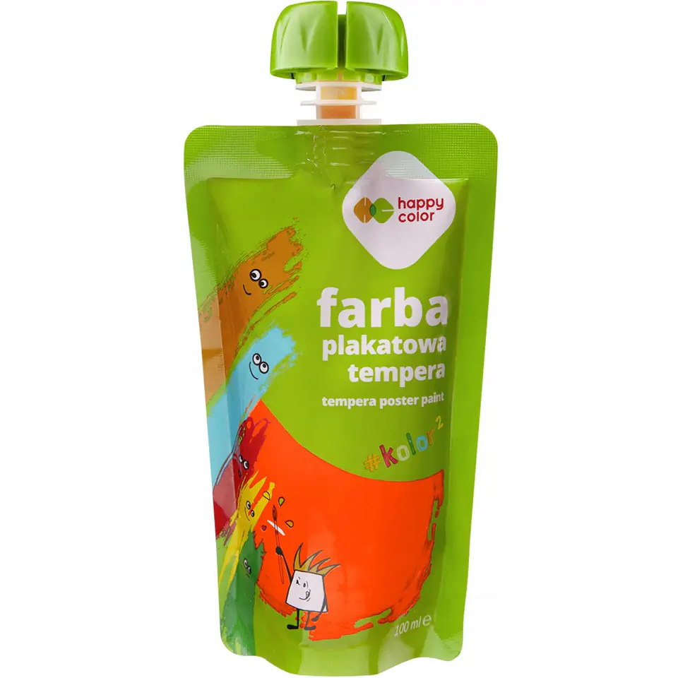 ⁨Farba plakatowa tempera neonowa pomarańczowa 100ml HA 3310 0100-04 HAPPY COLOR⁩ w sklepie Wasserman.eu