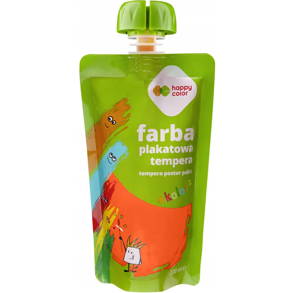 ⁨Farba plakatowa tempera pomarańczowa 100ml HA 3310 0100-4 HAPPY COLOR⁩ w sklepie Wasserman.eu