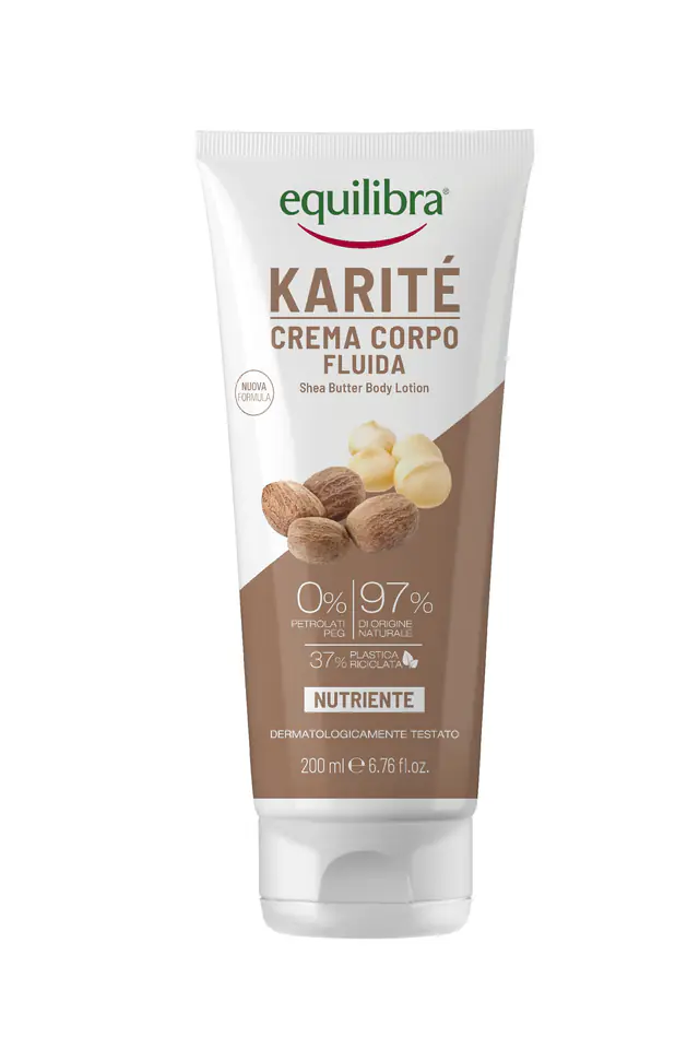 ⁨EQUILIBRA Karite Odżywczy balsam do ciała z masłem Shea 200 ml⁩ w sklepie Wasserman.eu