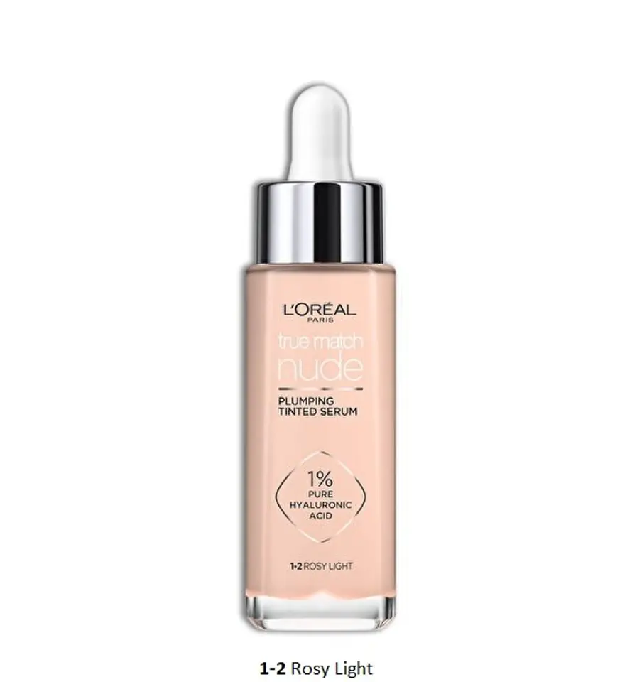 ⁨LOREAL True Match Nude Serum w podkładzie wyrównujące koloryt nr 1-2 Rosy Light 30ml⁩ w sklepie Wasserman.eu