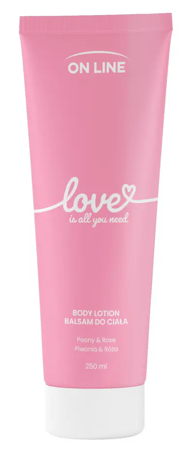 ⁨ON LINE Emocje Basam do ciała Love - piwonia i róża 250 ml⁩ w sklepie Wasserman.eu