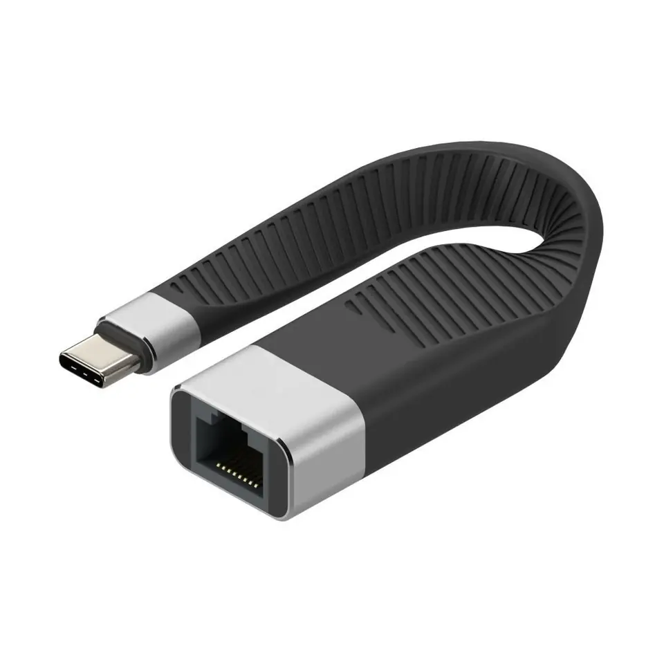 ⁨USB-C to RJ45 Gigabit Network Card/Adapter, Flexible⁩ at Wasserman.eu