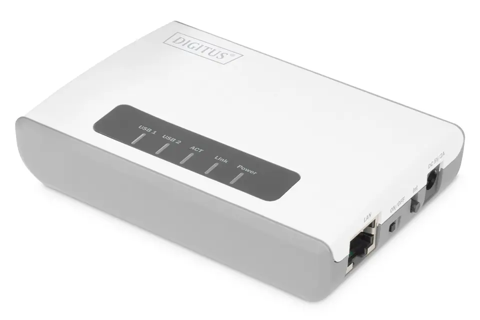 ⁨DIGITUS SERWER SIECIOWY WIELOFUNKCYJNY, BEZPRZEWODOWY 2-PORTOWY, USB 2.0, 300MBPS DN-13024⁩ w sklepie Wasserman.eu
