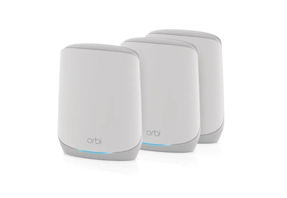 ⁨NETGEAR Orbi RBK763S Tri-band (2.4 GHz / 5 GHz / 5 GHz) Wi-Fi 6 (802.11ax) White 7 Internal⁩ at Wasserman.eu