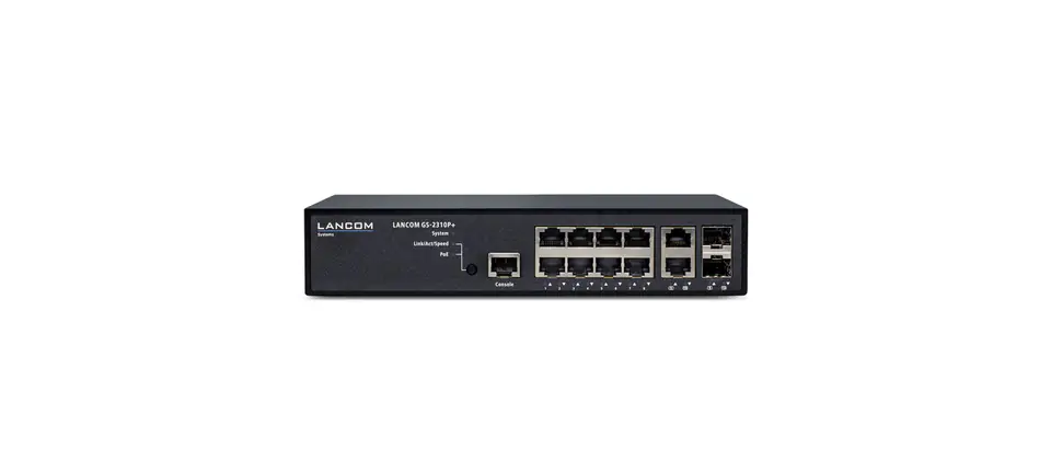 ⁨Lancom Systems GS-2310P+ Managed L2 Gigabit Ethernet (10/100/1000) Power over Ethernet (PoE) 1U Black⁩ at Wasserman.eu