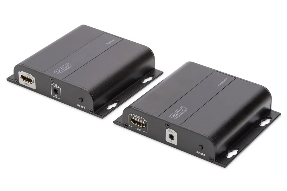 ⁨DIGITUS EXTENDER HDMI DO 120M PO CAT.5E/6 UTP LUB IP UHD 4K 30HZ HDCP 1.4 Z AUDIO (ZESTAW) DS-55122⁩ w sklepie Wasserman.eu