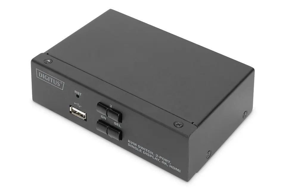 ⁨DIGITUS PRZEŁĄCZNIK KVM 2 PORTOWY HDMI, 4K 30HZ DS-12870⁩ w sklepie Wasserman.eu