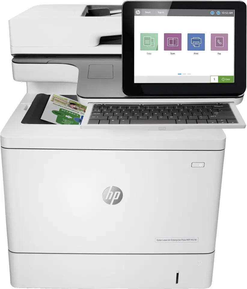 ⁨HP Color LaserJet Enterprise Flow Urządzenie wielofunkcyjne M578c, Drukowanie, kopiowanie, skanowanie, faksowanie, Drukowanie dwustronne; Automatyczny podajnik⁩ w sklepie Wasserman.eu